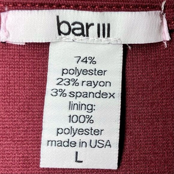 Bar III Sweetheart Fit and Flare Knit Dress in Burgundy Women’s L - Picture 4 of 5